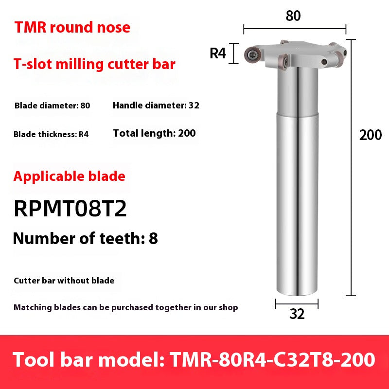 2066-CNC machining center TMR round nose T-slot milling cutter bar arc R2.5R3R4R5R6 slotted side and side cut shank Shandong Denso Pricision Tools Co.,Ltd.